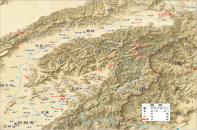 五台山的范围
