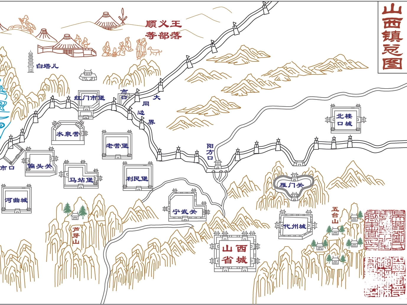 山西镇总图