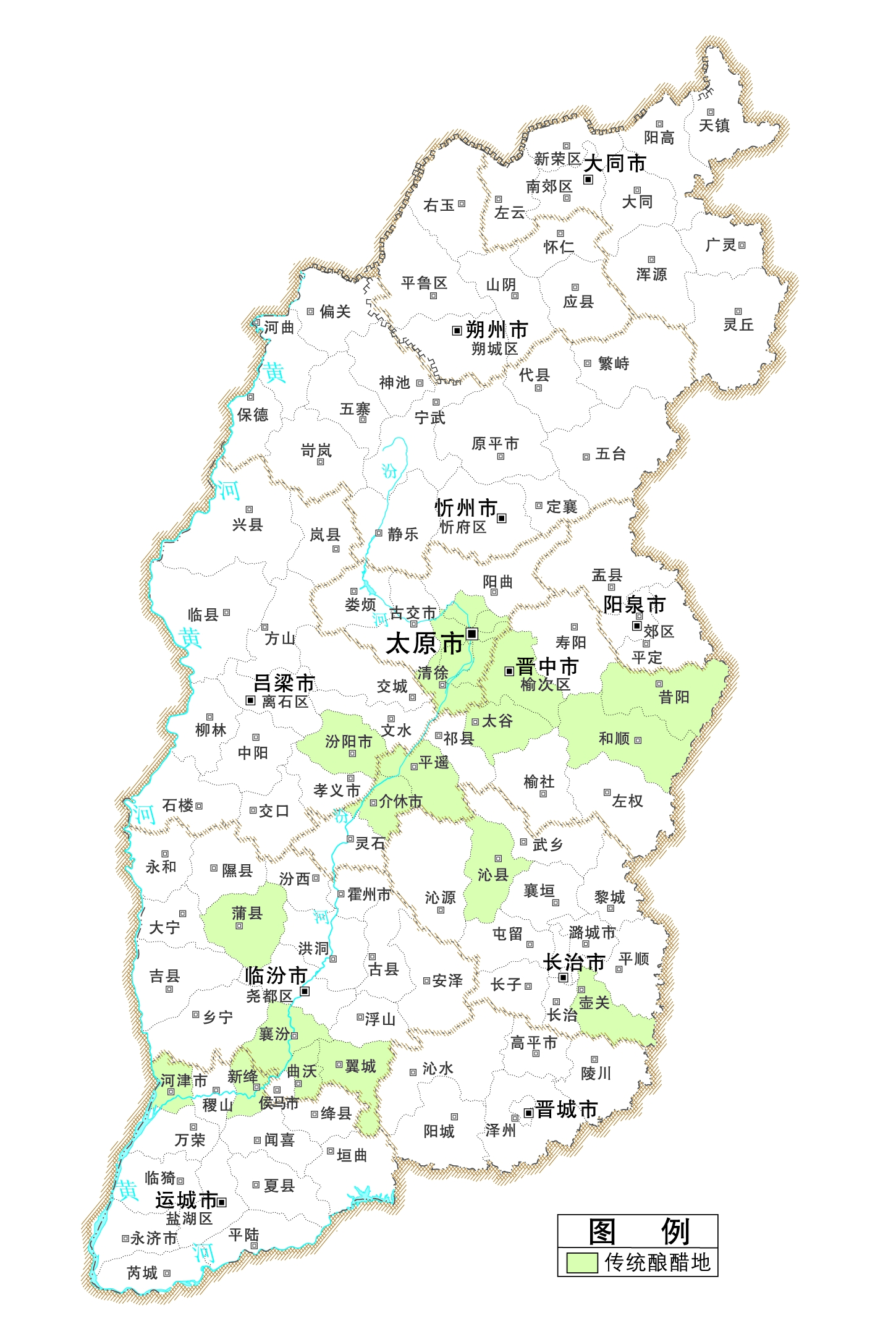 传统酿醋地-《山西文化资源地图》审图号-晋S(2010)004号