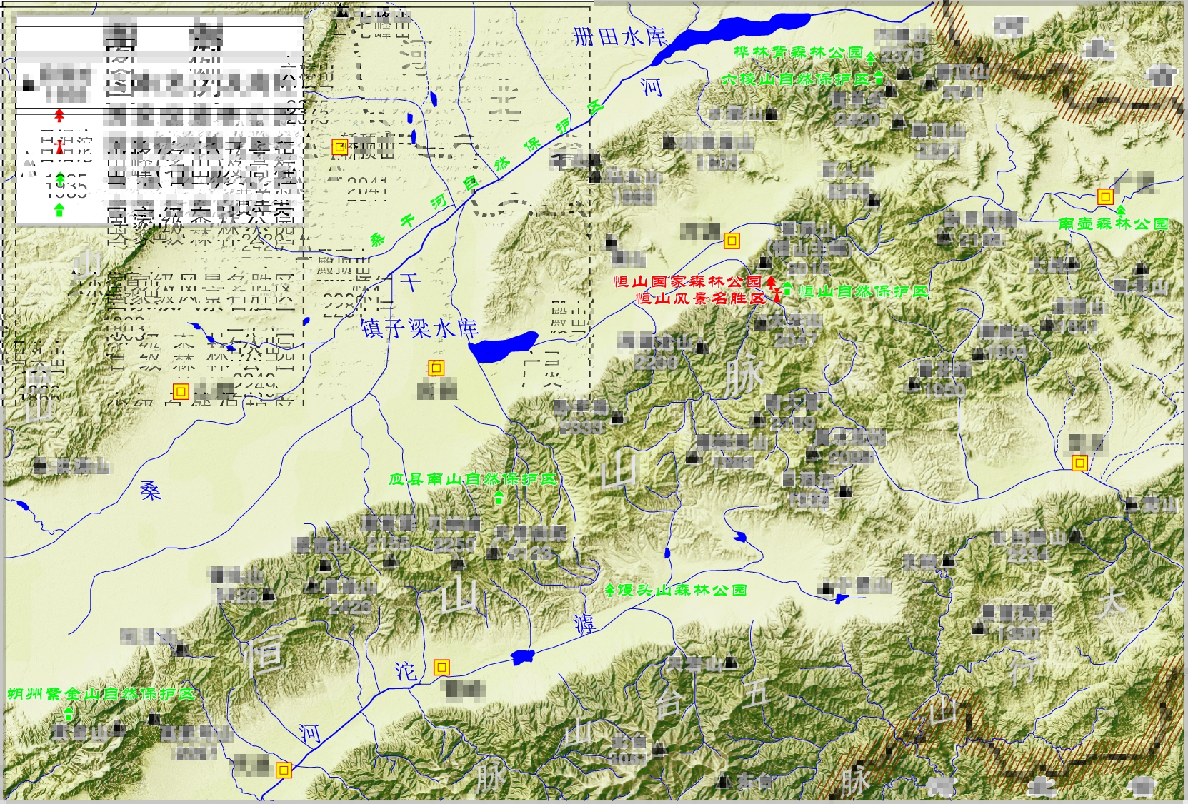 恒山-《山西文化资源地图》审图号-晋S(2010)004号