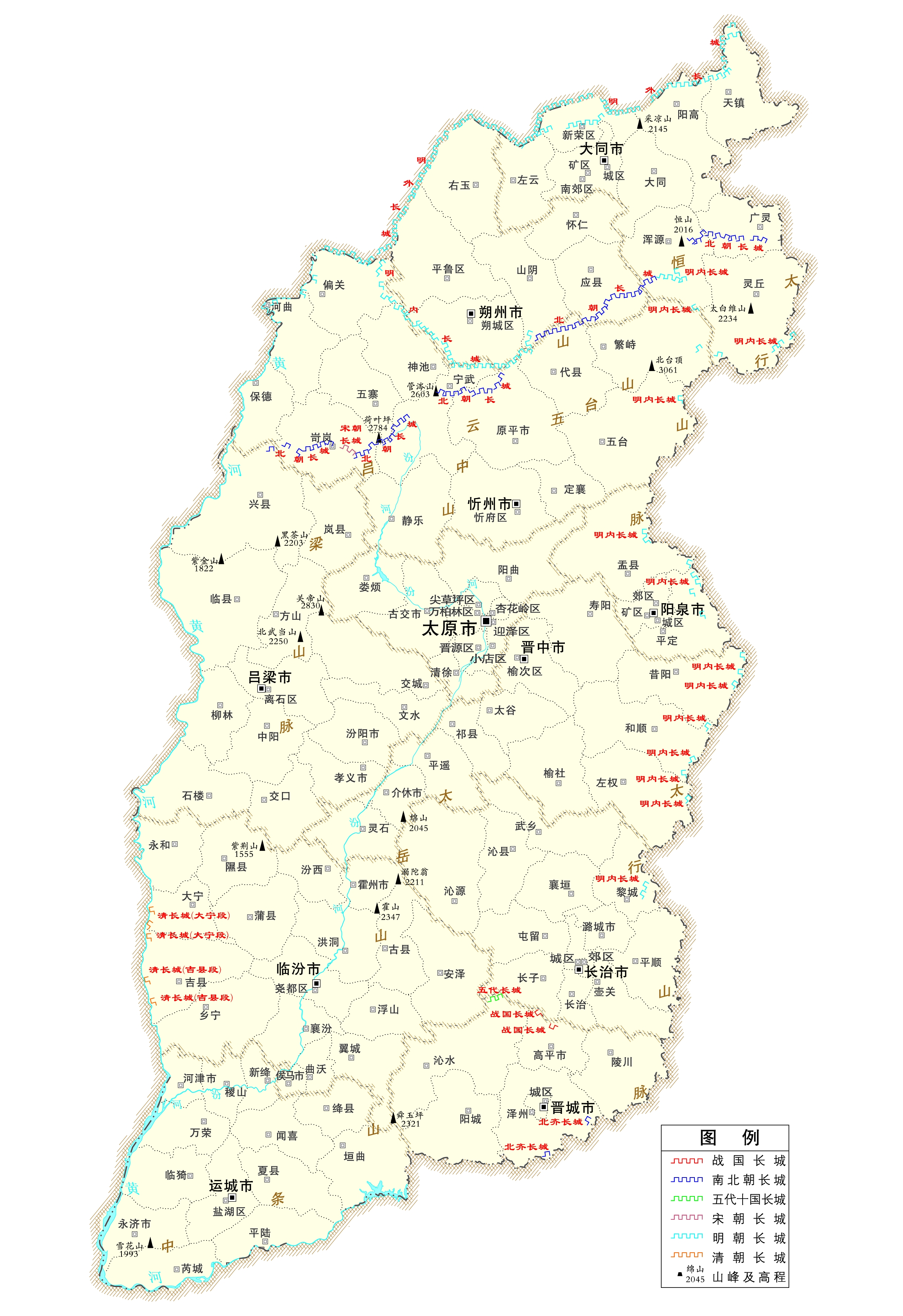 1.6.8山西长城-《山西文化资源地图》审图号-晋S(2010)004号